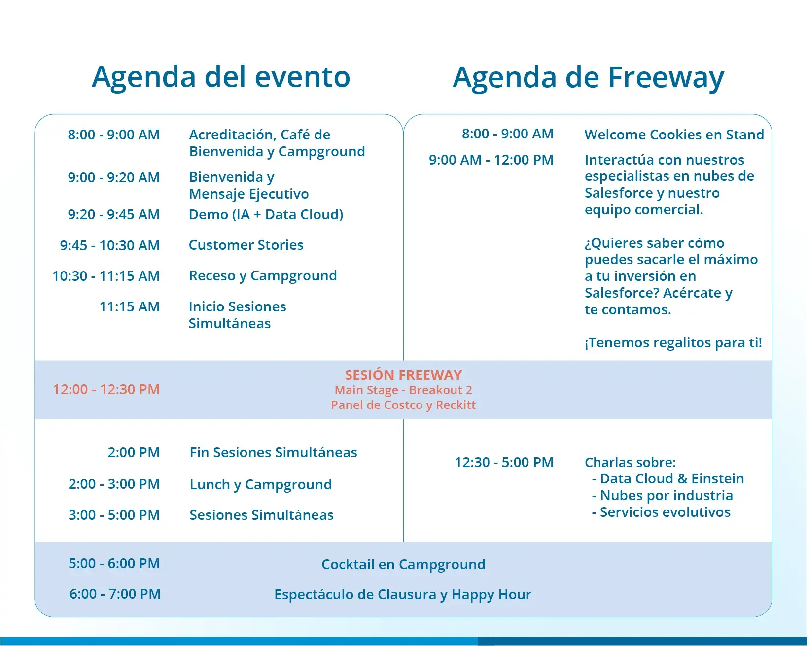 Agenda Salesforce World Tour CDMX 2024